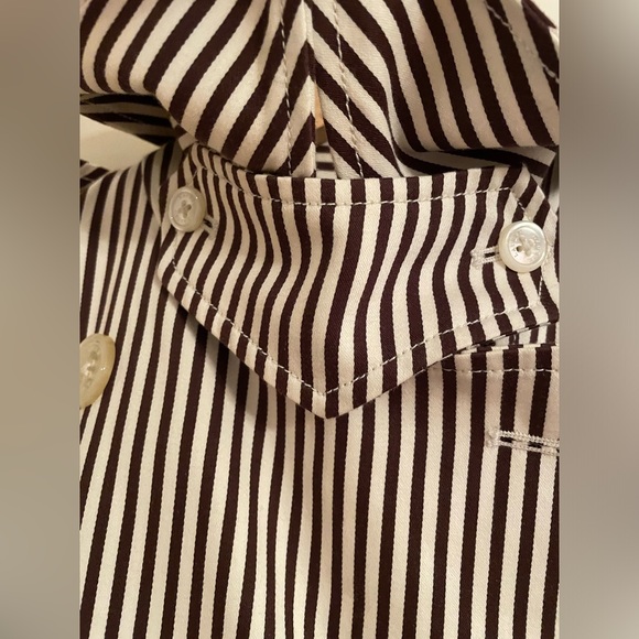 Lauren Ralph Lauren Women's Double Breasted Trench Coat Striped Coat Large - Picture 6 of 15